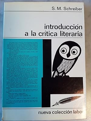 Seller image for Introduccin a la crtica literaria for sale by Libros Nakens