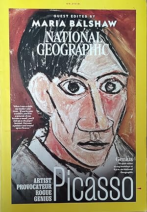 National Geographic Magazine May, 2018. Picasso Issue. Pablo Picasso & Cubism; Mapping the Stars;...