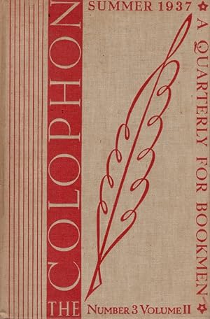 Seller image for The Colophon new series A Quarterly for Bookmen. Summer 1937 Volume II Number 3 for sale by Americana Books, ABAA