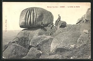 Carte postale Uchon, La Griffe du Diable, Felsen