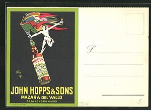 Künstler-Ansichtskarte Reklame für John Hopps, Sons Mazara del Vallo