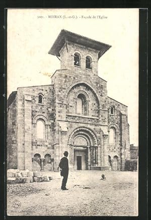 Carte postale Moirax, Facade de l`Eglise