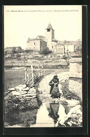 Carte postale Saint-Avit, Berceau de Bernard Palissy