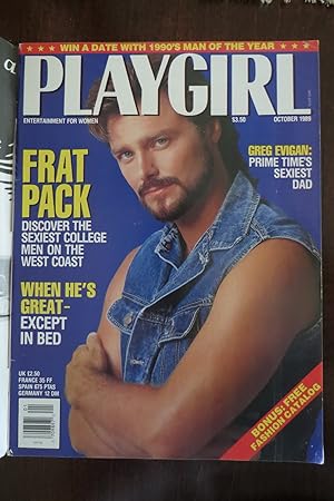 PLAYGIRL MAGAZINE October 1989 -- Greg Evigan Cover