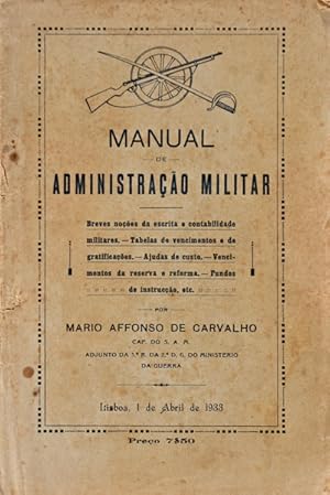 Immagine del venditore per MANUAL DE ADMINISTRAO MILITAR. venduto da Livraria Castro e Silva