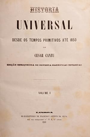 HISTÓRIA UNIVERSAL DESDE OS TEMPOS PRIMITIVOS ATÉ 1850.