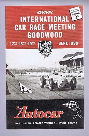 Programme for Revival Race Meeting Goodwood Nr. Chichester, Sussex. September 17th, 18th, 19th 19...