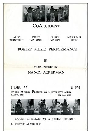 [CoAccident Poetry Music Performance & Visual Works by Nancy Ackerman]