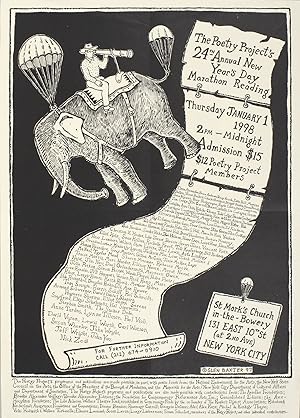 Seller image for The Poetry Project's 24th Annual New Year's Reading Poster Flyer Jan. 1, 1998 for sale by Granary Books