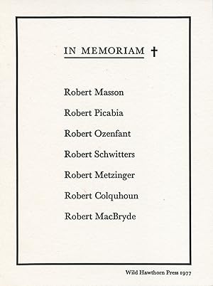 In Memoriam 'The Roberts.'