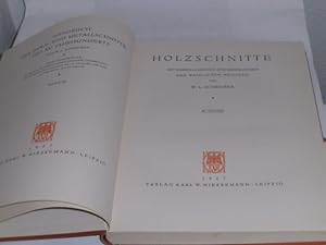 Bild des Verkufers fr Holzschnitte. Band 3 des Handbuches der Holz- und Metallschnitte des XV. Jahrhunderts. zum Verkauf von Der-Philo-soph