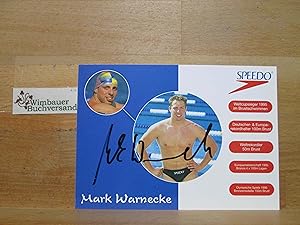 Original Autogramm Mark Warnecke Schwimmen /// Autogramm Autograph signiert signed signee