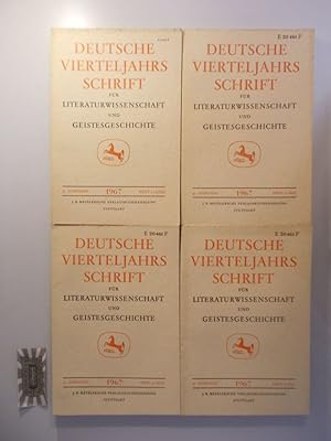 Deutsche Vierteljahresschrift für Literaturwissenschaft und Geisteswissenschaft. 41 Jahrgang 1967...