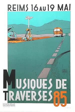 Festival Musiques de Traverses. Plakat 1985.