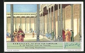 Bild des Verkufers fr Sammelbild Liebig, Samarkand, De Kok-Tach, Troon van Tamerlan zum Verkauf von Bartko-Reher