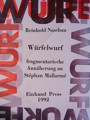 Würfelwurf. Fragmentarische Annäherung an Stéphan Mallarmé. Handpressendruck [signiert und numeri...