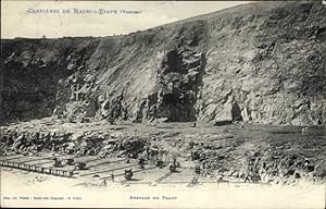 Ansichtskarte / Postkarte Raon l'Etape Lothringen Vosges, Carrieres, Abatage du Trapp