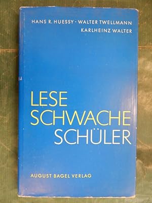 Bild des Verkufers fr Leseschwache Schler - Ein Handbuch zu Ursachen und Behandlung der Legasthenie zum Verkauf von Buchantiquariat Uwe Sticht, Einzelunter.