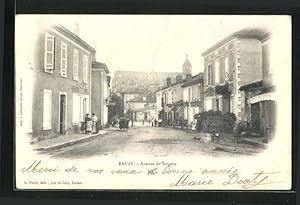 Carte postale Eauze, Avenue de Nogaro, vue de la rue