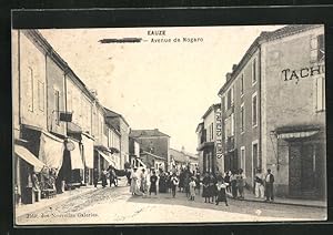 Carte postale Eauze, Avenue de Nogaro, vue partielle