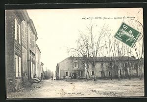 Carte postale Monguilhem, Avenue du Midour, vue partielle