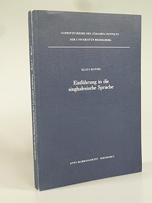 Imagen del vendedor de Einfhrung in die singhalesische Sprache. a la venta por Antiquariat Dorner