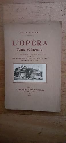 Seller image for L'OPERA CONNU ET INCONNU. for sale by Librairie Sainte-Marie