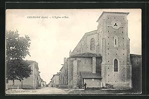 Carte postale Cologne, L`Eglise et Rue