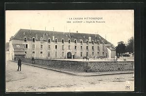 Carte postale Guéret, Dépôt de Remonte