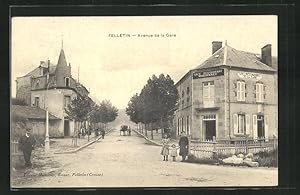 Carte postale Felletin, Avenue de la Gare