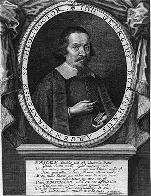 Brustbild im Schriftoval. Kupferstich von B. Kilian, um 1650. 17,5 x 13,5 cm.