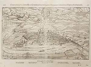Trier.- "Contrafehtung der uralten Statt Trier/ sampt des umbligenden Bodens und fürfliessenden W...