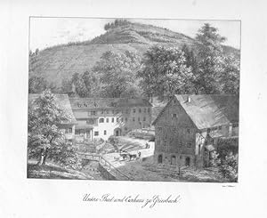 Untere Bad und Curhaus zu Griesbach. Lithographie bei Velten, um 1820. 14,5 x 18,8 cm.