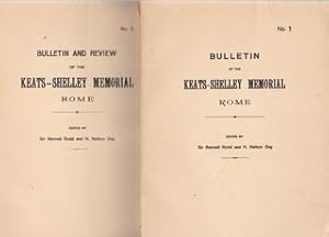 Image du vendeur pour Bulletin of the Keats-Shelley Memorial Rome No. 1 and 2 mis en vente par Never Too Many Books