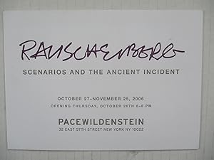 Imagen del vendedor de Robert Rauschenberg Scenarios and the Ancient Incident PaceWildenstein 2006 Exhibition invite postcard a la venta por ANARTIST