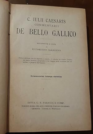 De Bello Gallico C.Iulii Caesaris