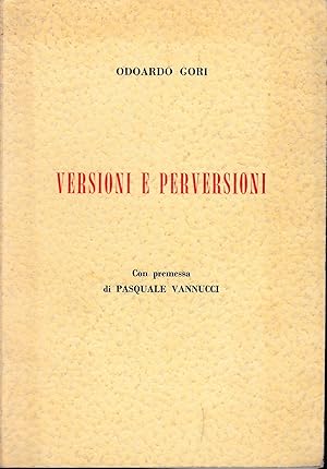 Immagine del venditore per Versioni e perversioni. Edizione fuori commercio venduto da librisaggi