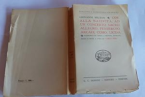 Imagen del vendedor de Ode alla nativita', ad un concerto sacro, allegro, penseroso, arcadi, como, Licida a la venta por librisaggi