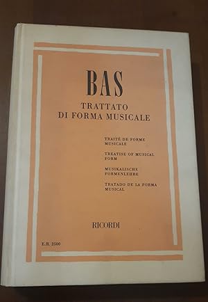 Seller image for Bas trattato di forma musicale for sale by librisaggi