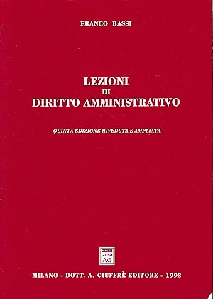 Bild des Verkufers fr Lezioni di diritto amministrativo zum Verkauf von librisaggi