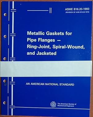 Seller image for Metallic Gaskets for Pipe Flanges - Ring-Joint, Spiral-Wound, and Jacketed ASME B16.20-1993 for sale by GuthrieBooks
