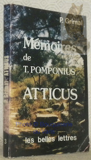 Bild des Verkufers fr Mmoires de T. Pomponius Atticus. zum Verkauf von Bouquinerie du Varis