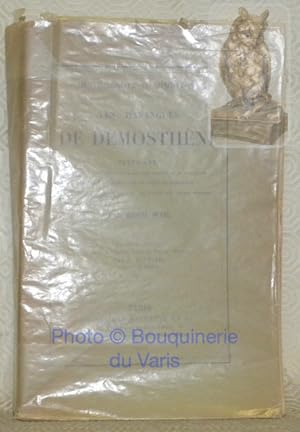 Bild des Verkufers fr Les harangues. Texte grec publi d'aprs les travaux les plus rcents de la philologie avec un commentaire critique et explicatif, une introduction gnrale et des notices sur chaque discours par Henri Weil. Troisime dition, revue et complte d'aprs des notes de l'Editeur par G. Dalmeyda. zum Verkauf von Bouquinerie du Varis