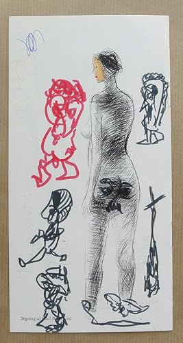 Seller image for A series of pen and ink sketches on a booklet to an exhibition 'Kunstnernes Statsunderstttede Croquisskole 50 r dated 1968. for sale by Roe and Moore