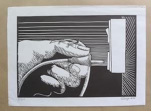 Seller image for Henry Heerup. Lithograph on paper, signed, dated 1974 and numbered 8/650. for sale by Roe and Moore