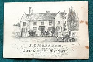 Wine and Spirit Merchant "J. C. Tresham" of Little Creaton, Northamptonshire. Advert business car...