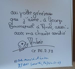 Immagine del venditore per Regards sur Andre Appercelle , Pomes et illustrations , Envoi autographe d'dicace d'Andre Appercelle  Anne et Georges Emmanuel Clancier venduto da Benot HENRY