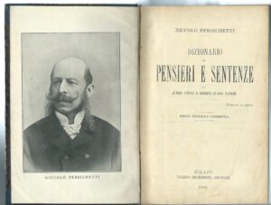 Seller image for DIZIONARIO DI PENSIERI E SENTENZE DI AUTORI ANTICHI E MODERNI DI OGNI NAZIONE for sale by AL VECCHIO LIBRO