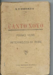 Imagen del vendedor de CANTO NOVO PRIMO VERE INTERMEZZO DI RIME a la venta por AL VECCHIO LIBRO
