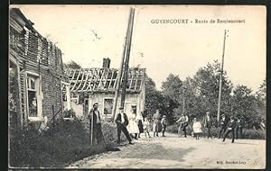 Carte postale Guyencourt, Route de Remiencourt